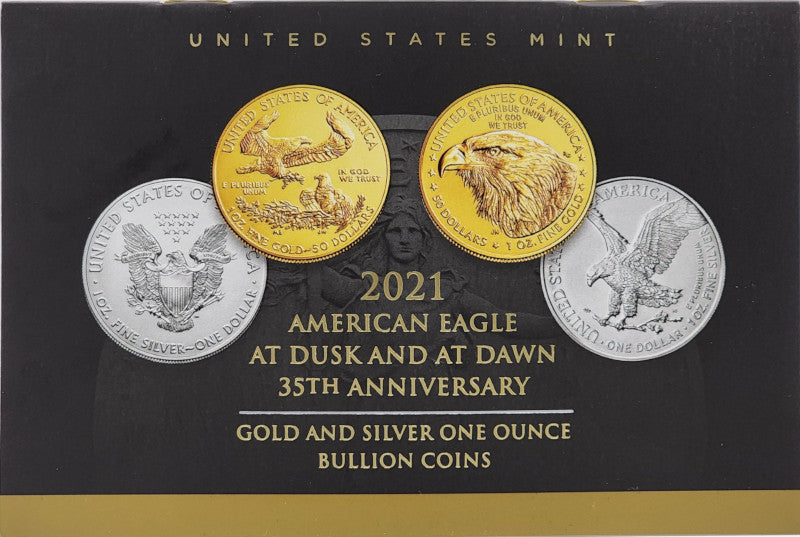 2021 American Silver Eagle Type 2 At Dusk & Dawn 35th Anniversary 318th PCGS MS70
